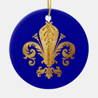 Fleur-de-lis Ceramic Ornament