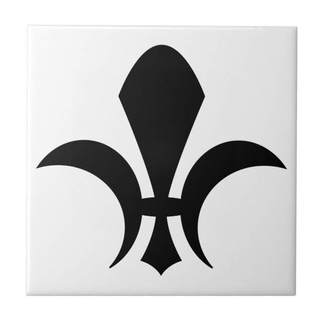 Fleur-De-Lis  Ceramic Tile (Front)