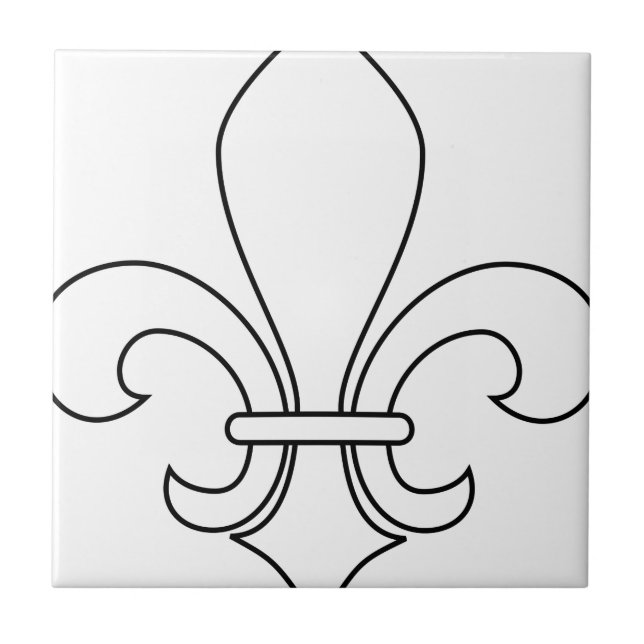 Fleur-de-lis Ceramic Tile (Front)