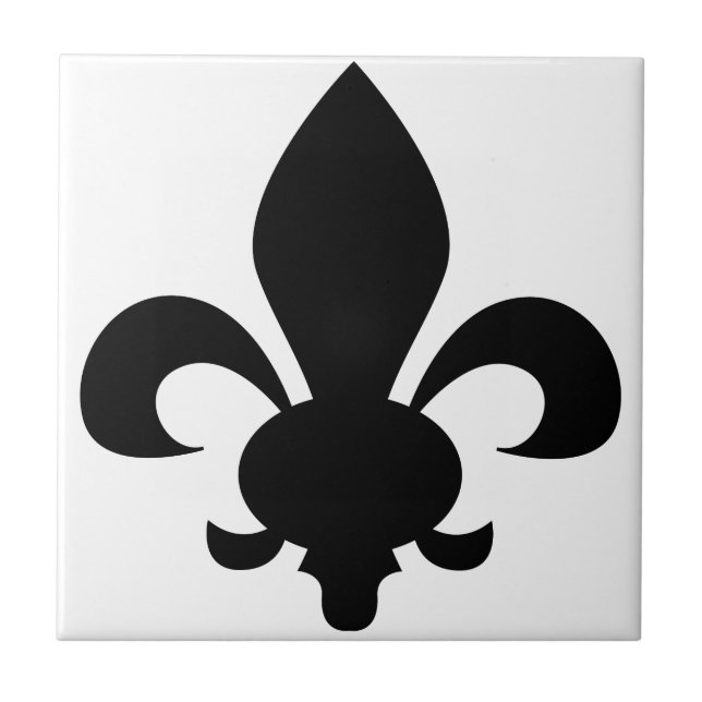 Fleur-De-Lis  Ceramic Tile (Front)