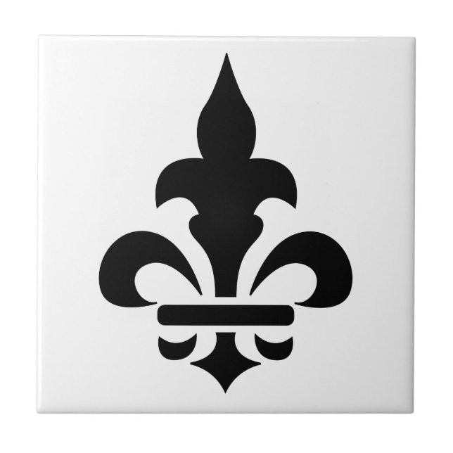 Fleur-De-Lis  Ceramic Tile (Front)
