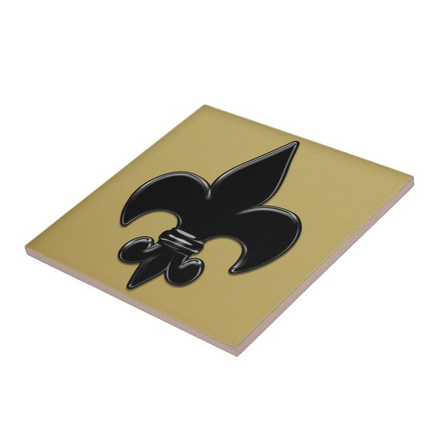 Fleur De Lis Ceramic Tile (Side)