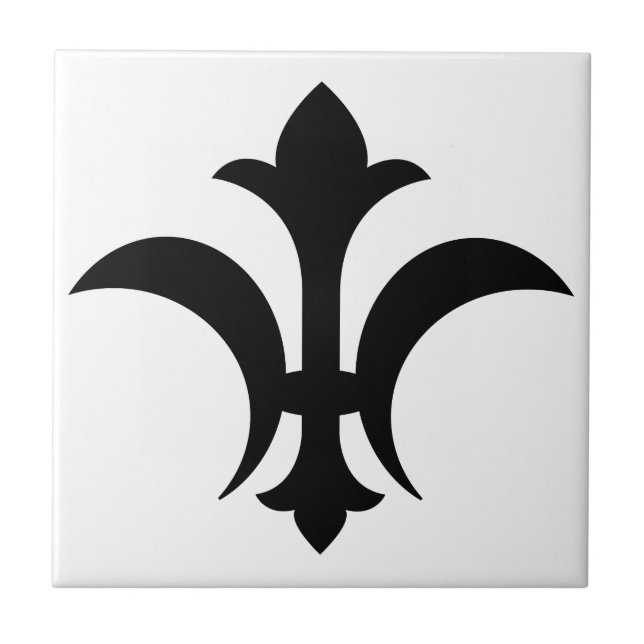 Fleur-De-Lis  Ceramic Tile (Front)
