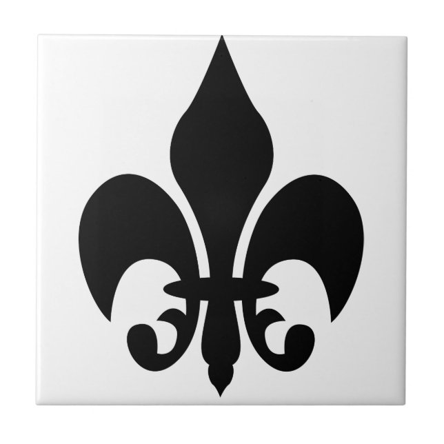 Fleur-De-Lis  Ceramic Tile (Front)