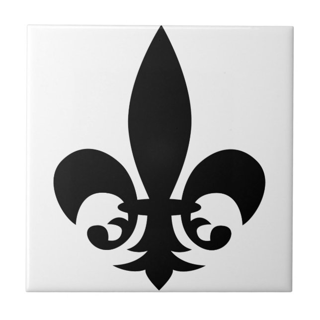 Fleur-De-Lis  Ceramic Tile (Front)