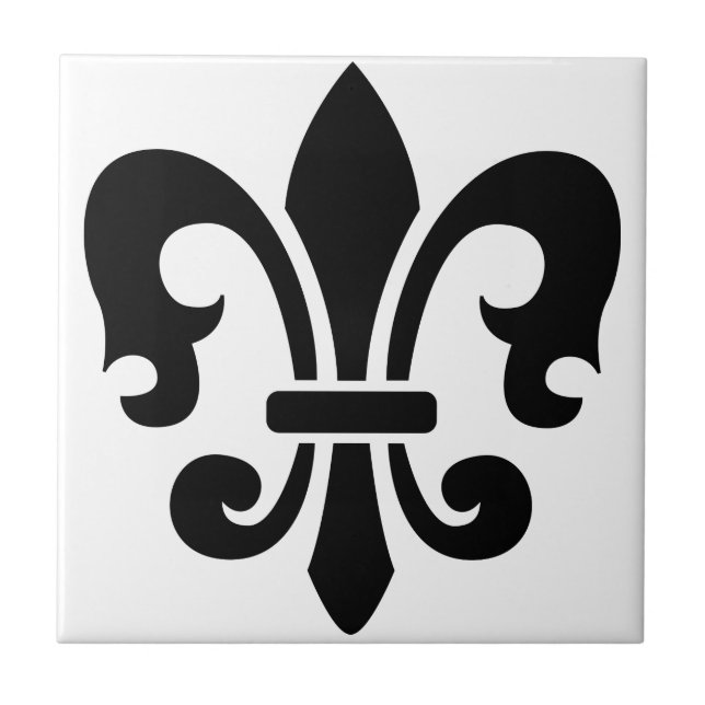 Fleur-De-Lis  Ceramic Tile (Front)