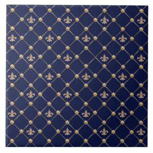 Fleur de Lis Ceramic Tile