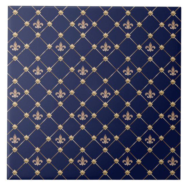 Fleur de Lis Ceramic Tile (Front)