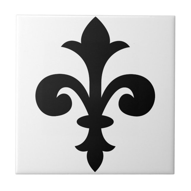 Fleur-De-Lis  Ceramic Tile (Front)