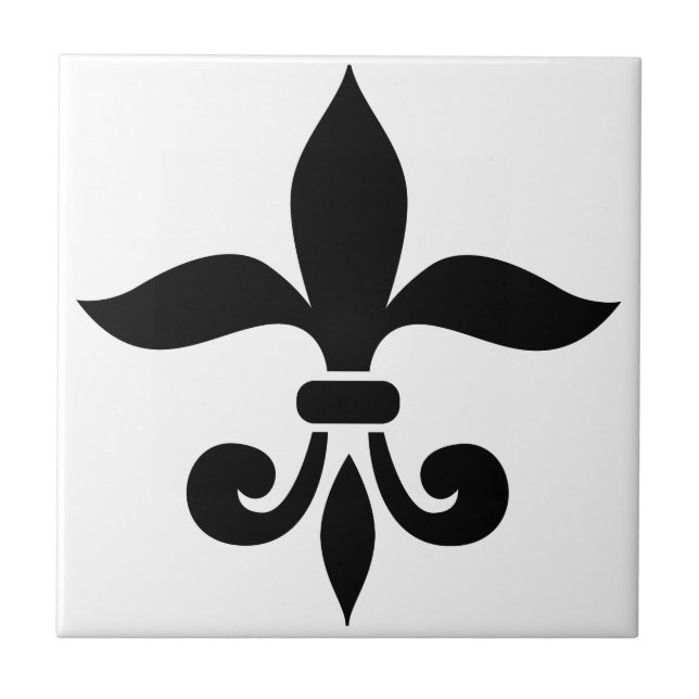 Fleur-De-Lis  Ceramic Tile (Front)