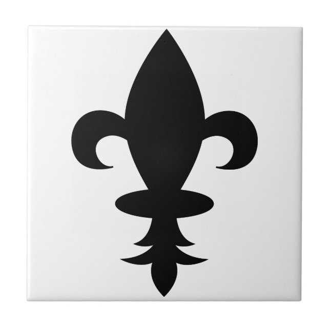 Fleur-De-Lis  Ceramic Tile (Front)