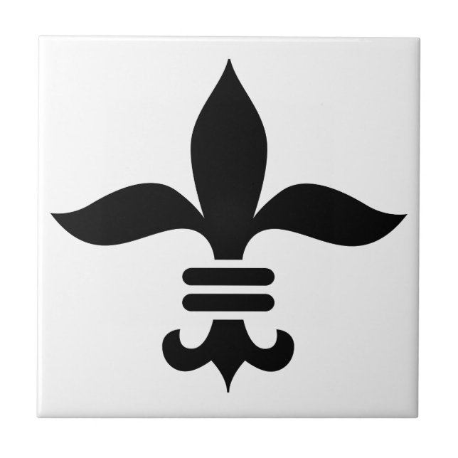 Fleur-De-Lis  Ceramic Tile (Front)