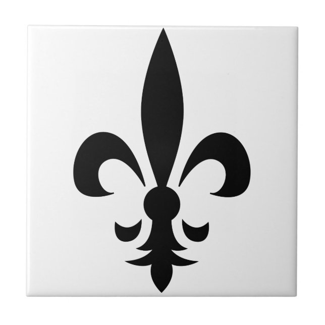Fleur-De-Lis  Ceramic Tile (Front)