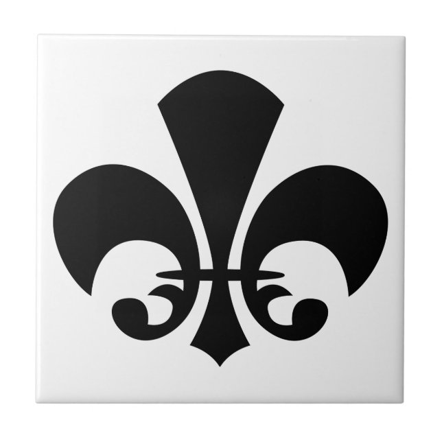 Fleur-De-Lis  Ceramic Tile (Front)