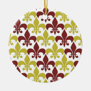 Fleur De Lis Ceramic Tree Decoration