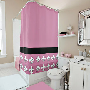 Fleur de lis Choose your background colour Shower Curtain