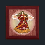 Fleur de lis Christian angel  Gift Box<br><div class="desc">Fleur De Lis Angel Jewellery Box, Angel t-shirts and Angel gifts by ArtMuvz Illustration. Romantic Fleur De Lis Angel t-shirt for Mum, Dad, kids, baby. Christian Angel birthday and christmas gifts, tote bag, mug, hat. Angel gifts are a thoughtful and meaningful way to show someone you care. Whether you're looking...</div>