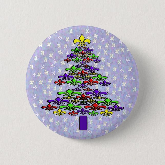 Fleur de Lis Christmas Tree Pins (Front)