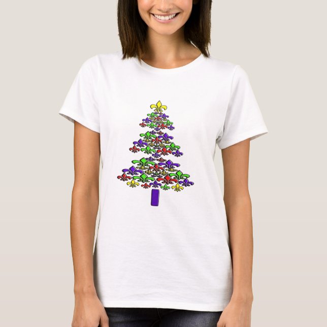 Fleur de Lis Christmas Tree Shirt (Front)
