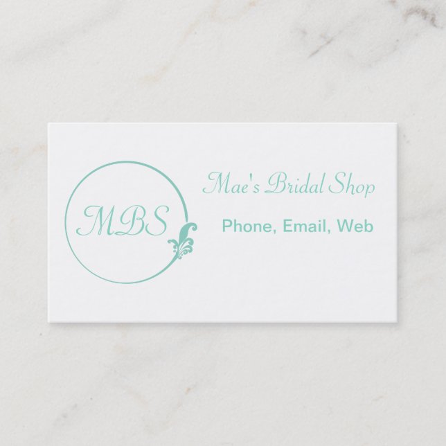 Fleur-de-Lis Circle Business Card (Front)