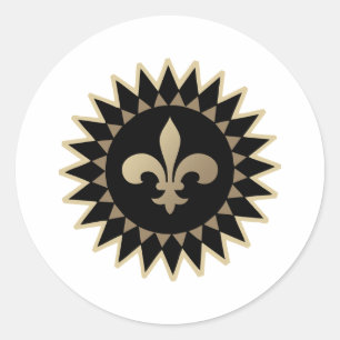 Fleur De Lis Classic Round Sticker