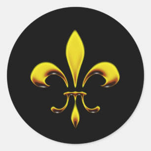 Fleur De Lis Classic Round Sticker
