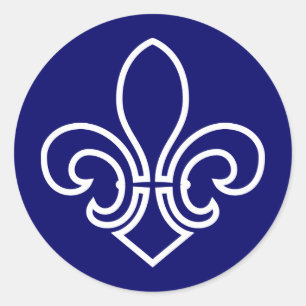 Fleur de Lis Classic Round Sticker