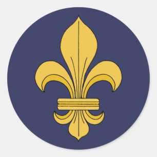 Fleur-de-lis Classic Round Sticker