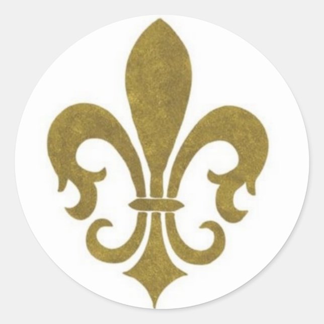 FLEUR DE LIS CLASSIC ROUND STICKER (Front)