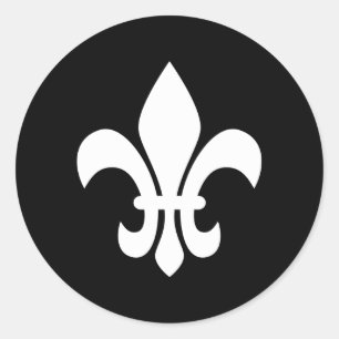 Fleur de Lis Classic Round Sticker