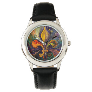 Fleur de Lis Colourful Mardi Gras Watch