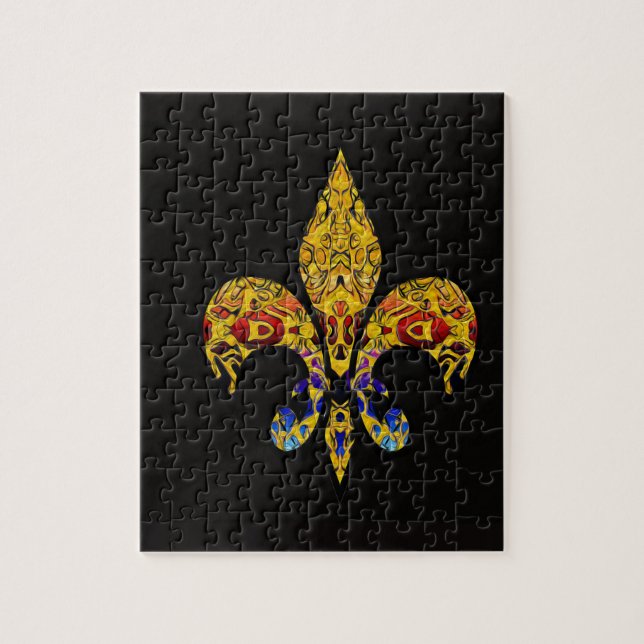 Fleur-de-lis customise it jigsaw puzzle (Vertical)