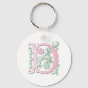 Fleur-de-lis D Monogram Key Ring