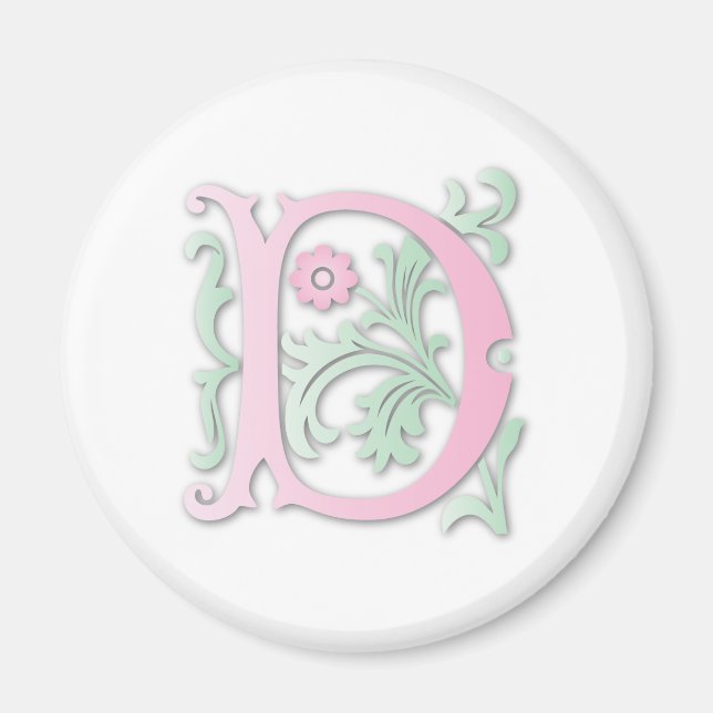 Fleur-de-lis D Monogram Magnet (Front)