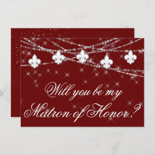 Fleur de Lis Dark Red Lights   Maid of Honour Ask