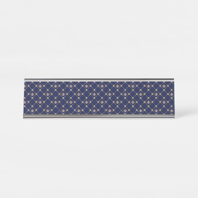 Fleur de Lis Desk Name Plate (Front)