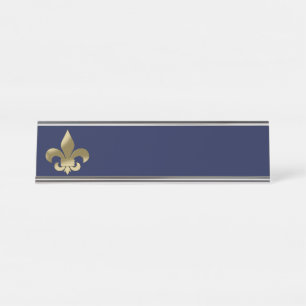 Fleur de Lis Desk Name Plate