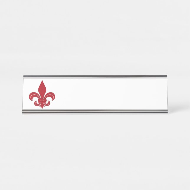 Fleur de Lis Desk Name Plate (Front)