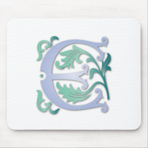 Fleur-de-lis E Monogram Mouse Pad