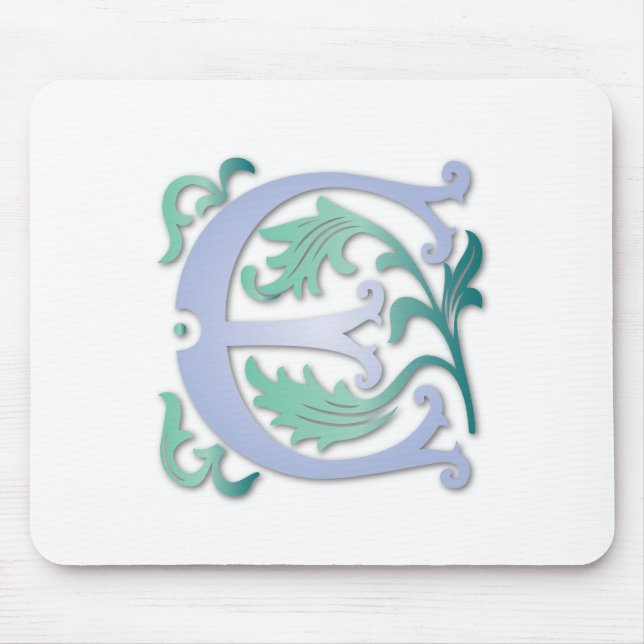 Fleur-de-lis E Monogram Mouse Pad (Front)