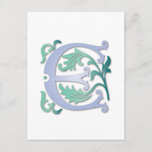 Fleur-de-lis E Monogram Postcard