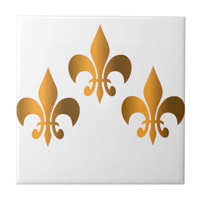 Fleur de lis emblem tile (Front)