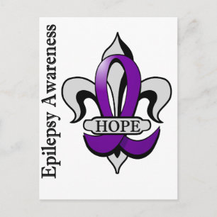 Fleur De Lis Epilepsy Hope Postcard
