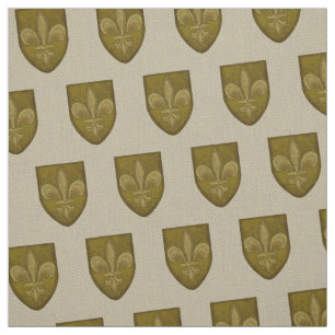 Fleur De Lis Family Crest  Fabric