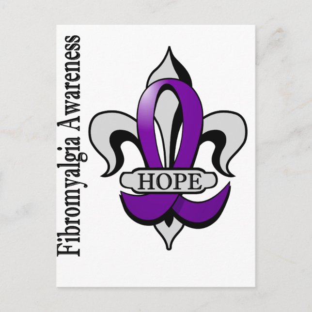 Fleur De Lis Fibromyalgia Hope Postcard (Front)