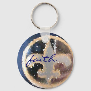 Fleur de Lis Finger Oil Key Ring