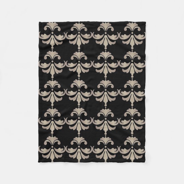 Fleur De Lis Fleece Blanket (Front)