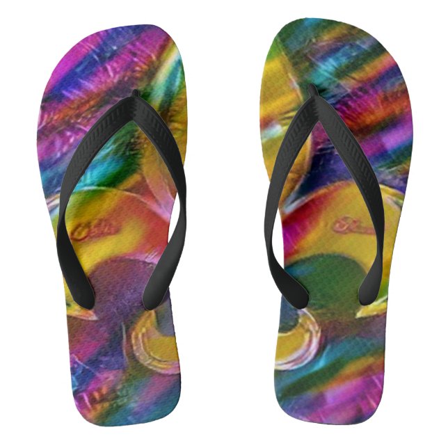 Fleur De Lis Flip Flops (Footbed)
