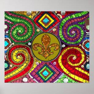 Fleur De Lis Flor  New Orleans Poster