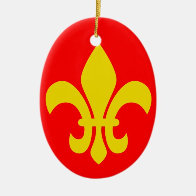Fleur de Lis* France Christmas Ornament (Front)